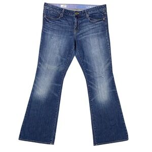 Gap Sexy Boot Mid Rise Medium Wash Bootcut Jeans Womens 33 16r Blue Y2K